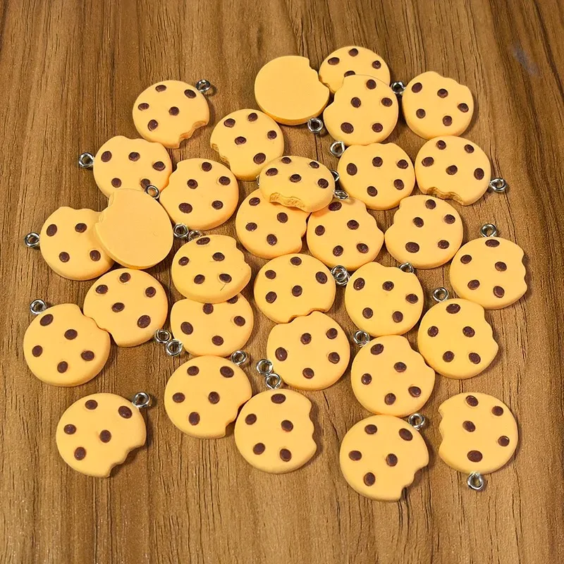 Food Snacks To Make - 10pcs Broken Cookies Biscuits Resin Charms