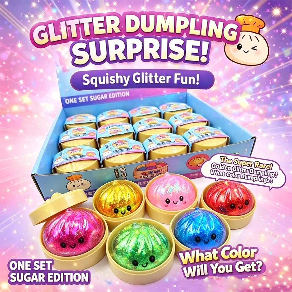 Food And Snacks - Colorful 6 Styles Glitter Dumpling Glitter
