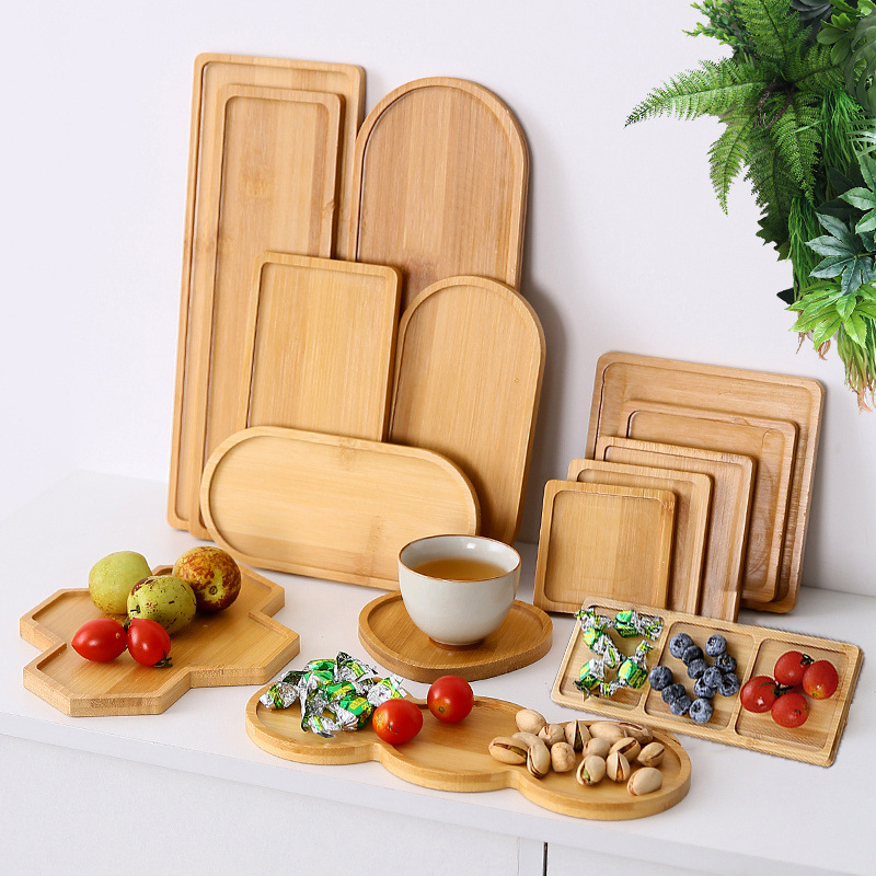 Food Snacks In Japan - Tableware Solid Wood Food Tray Tea