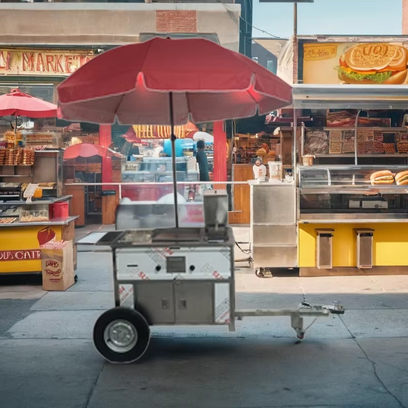 Compact Mobile Snack Food Cart - Snacks Food Stall review and price