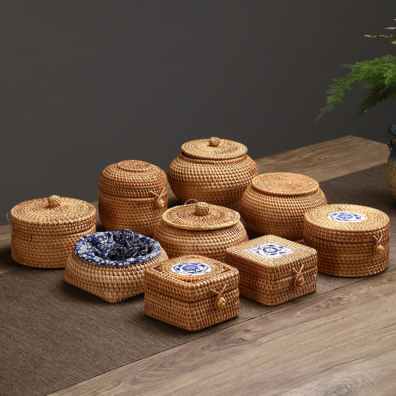 Handwoven Rattan Storage Box W - Food Snacks In Japan review and price