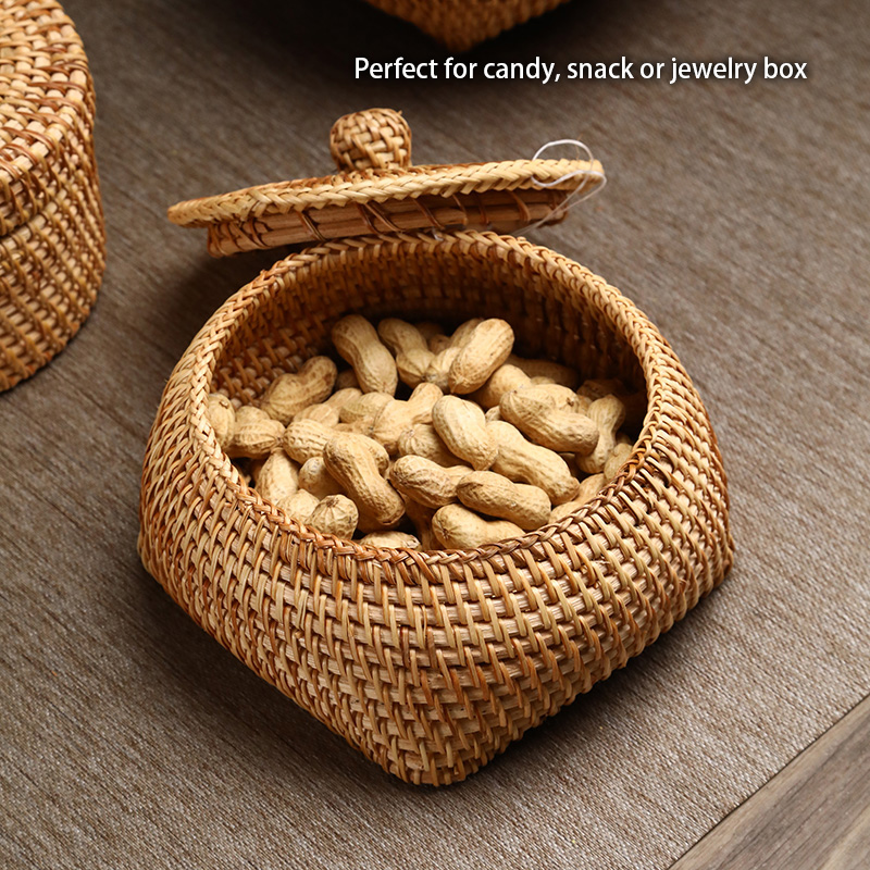Handwoven Rattan Storage Box W - Food Snacks In Japan review and price