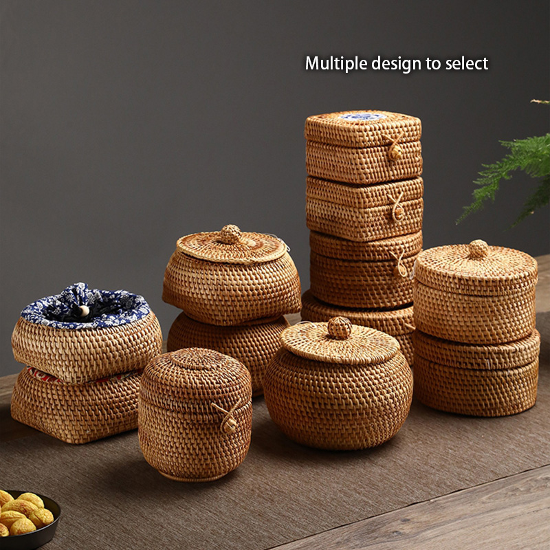 Handwoven Rattan Storage Box W - Food Snacks In Japan review and price