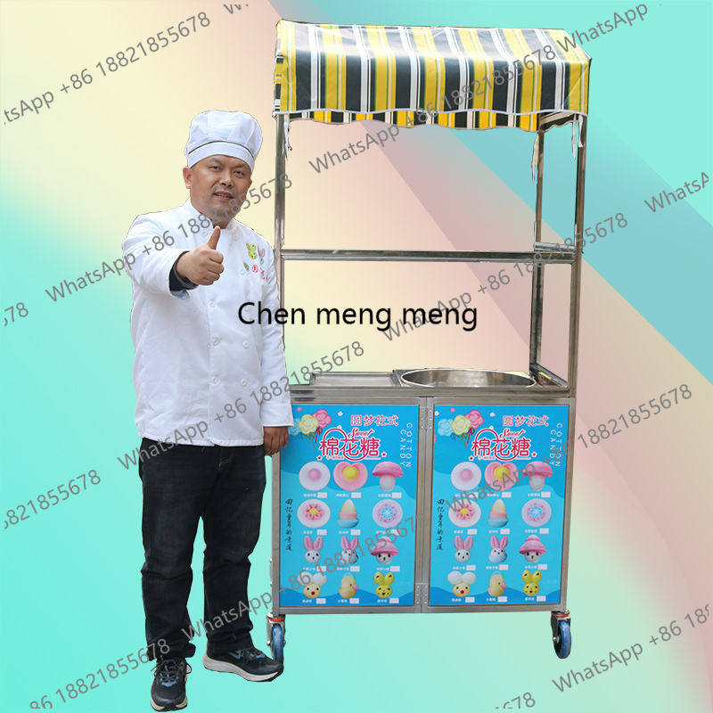 Snack Cart Stall Cotton Candy  - Snacks Food Stall review and price