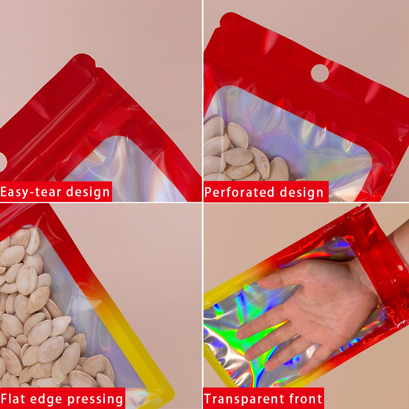 Holographic Color Square Zippe - Food And Snacks review and price