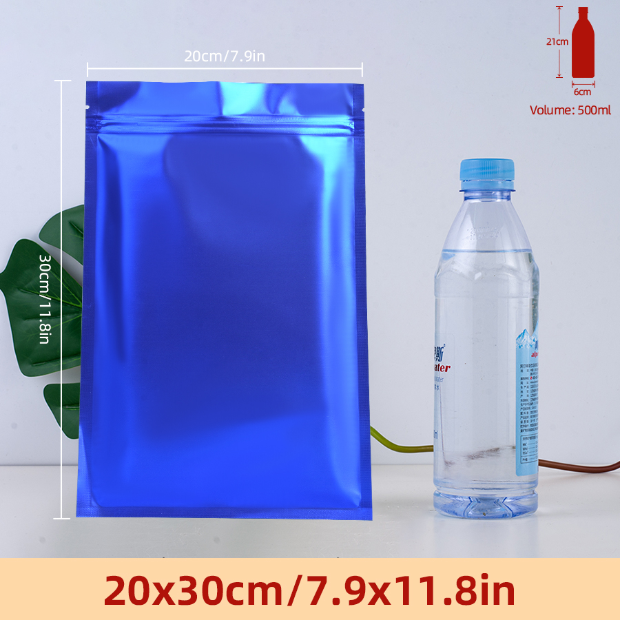 100pcs Matte Blue Foil Zipper  - Food And Snacks review and price