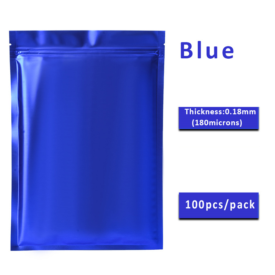 100pcs Matte Blue Foil Zipper  - Food And Snacks review and price