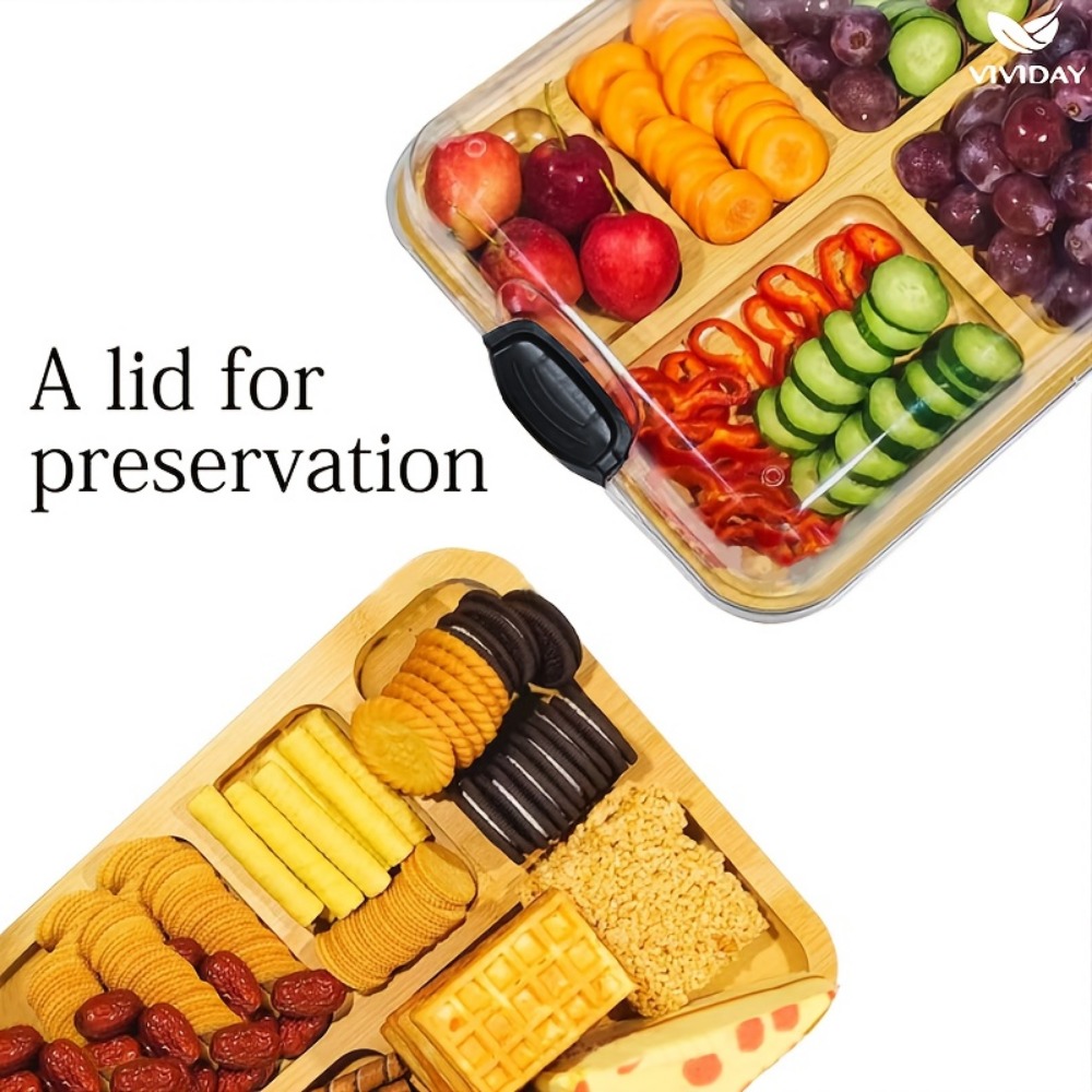 Wooden Partitioned Snack Tray  - Food Snacks In Japan review and price